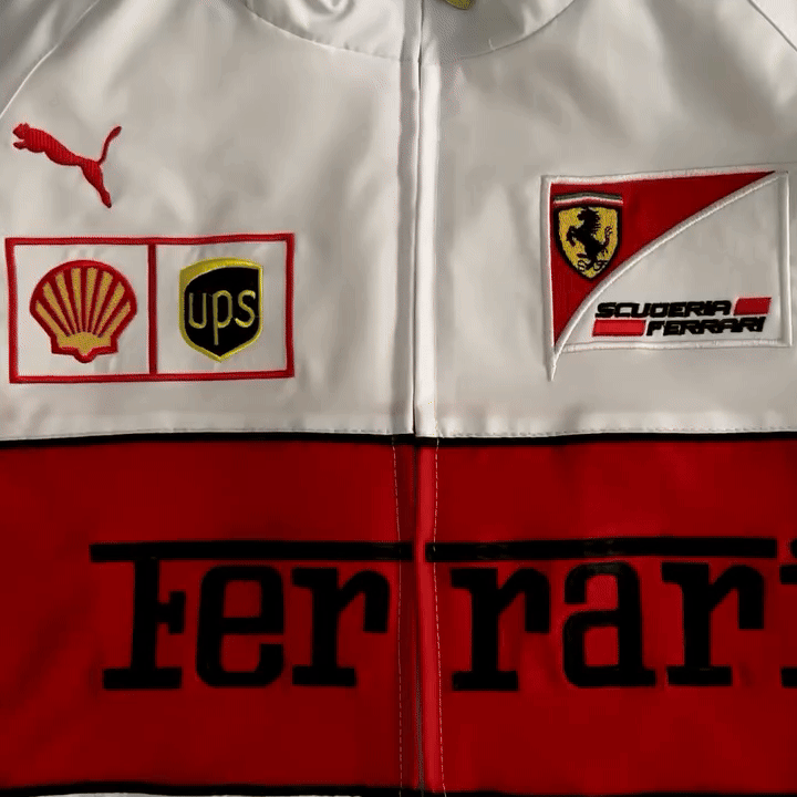Chaqueta Ferrari F1 Vintage Racing - Blanco