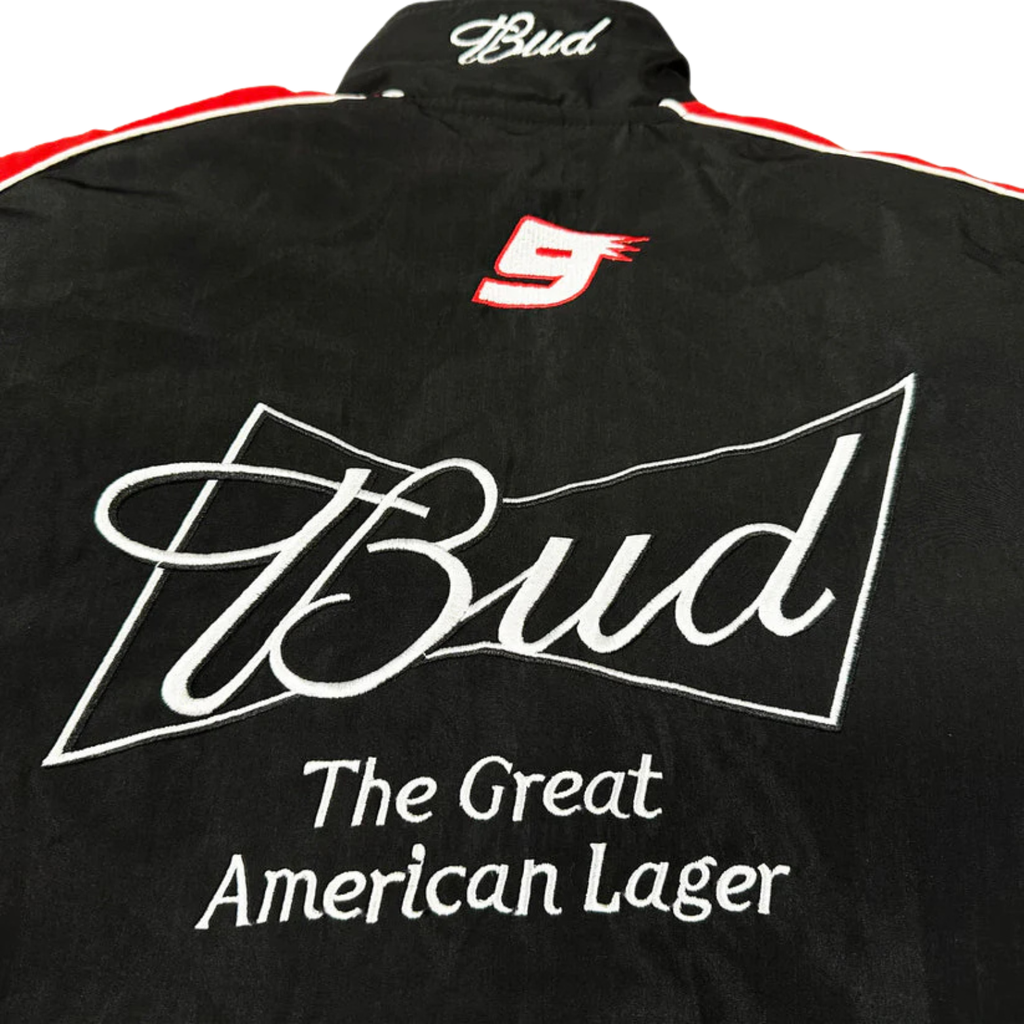 Chaqueta Budweiser Racing Vintage - Edición Negra