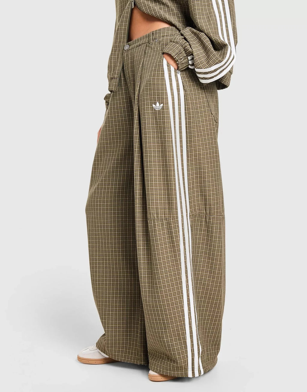 Adidas Originals Pantalón Deportivo de Cuadros - Verde