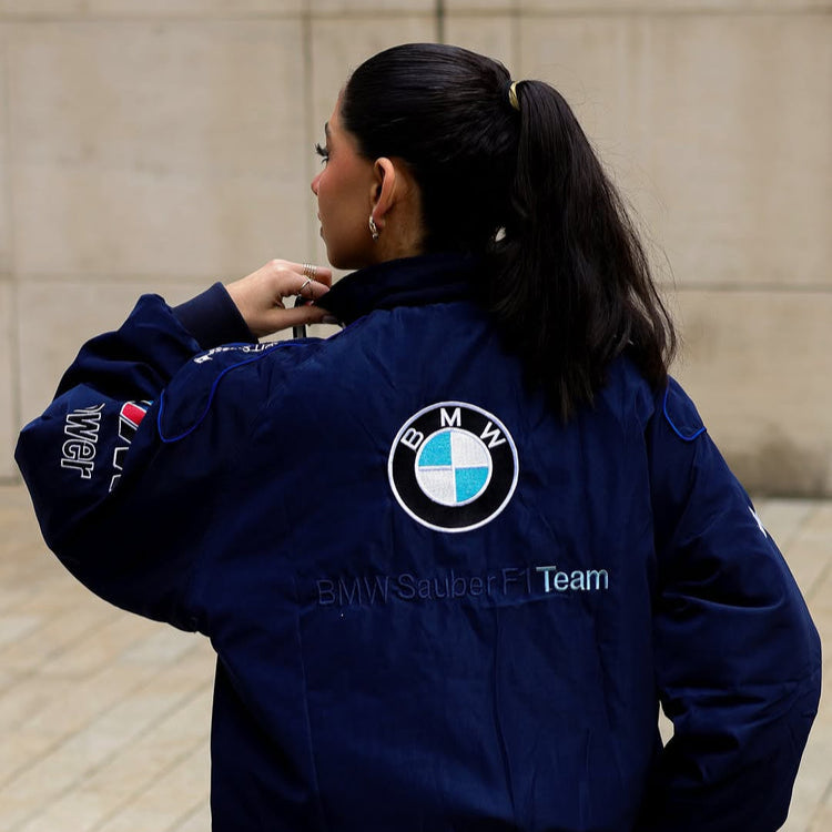 Chaqueta de Carreras BMW Vintage Azul
