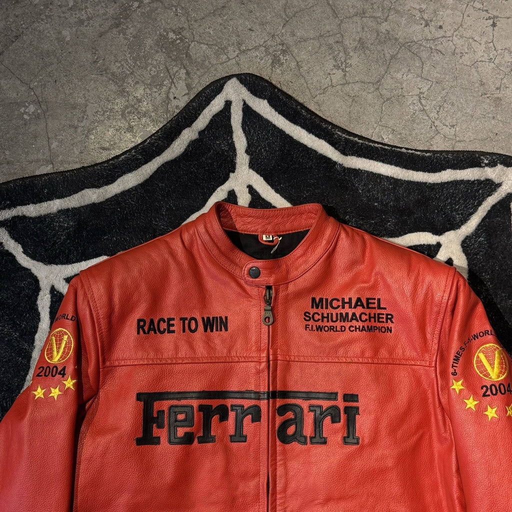 Chaqueta de Cuero roja de Ferrari - Edición Michael Schumacher