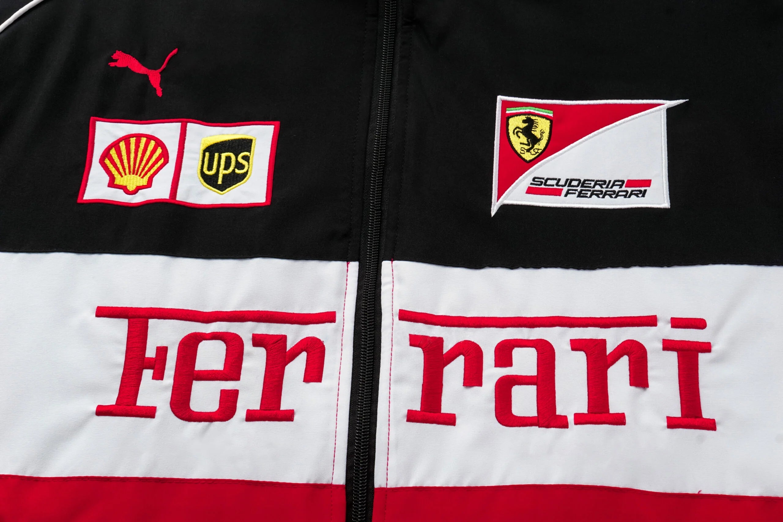 Chaqueta Ferrari F1 Vintage Racing - Blanca