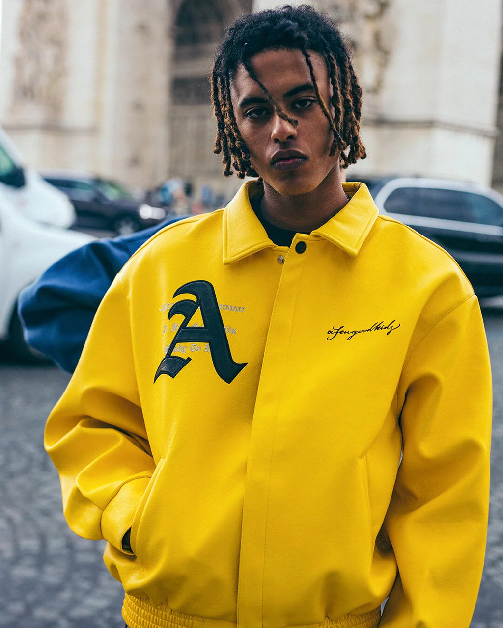 Chaqueta de cuero Doncare AFGK Ferrari - Edición Amarilla