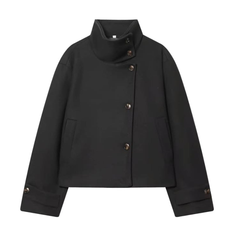 Abrigo Heritage Pea Coat (Negro)