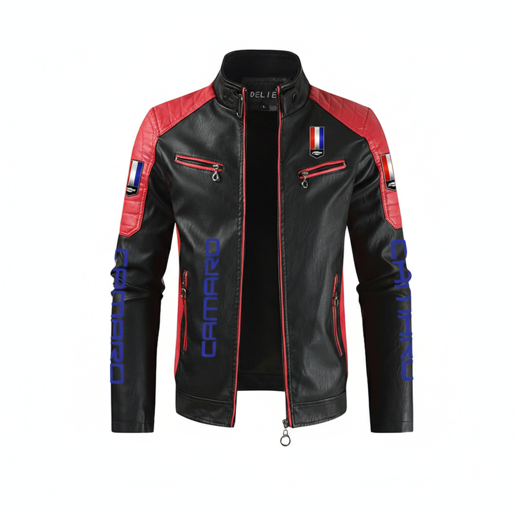 Chaqueta de cuero Motorsport Camaro
