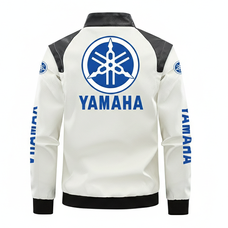Chaqueta Racing Yamaha Logotipo Azul Edition (Motorsport cuero)