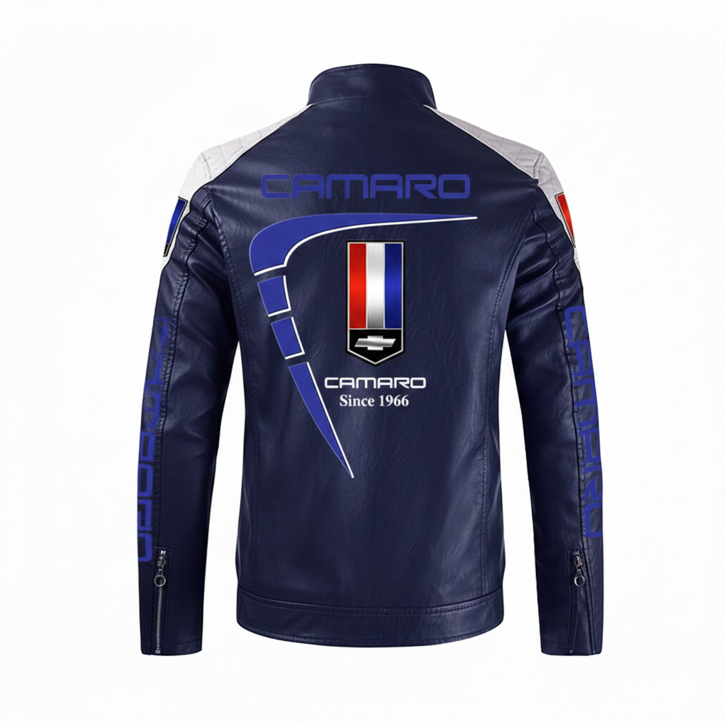 Chaqueta de cuero Motorsport Camaro