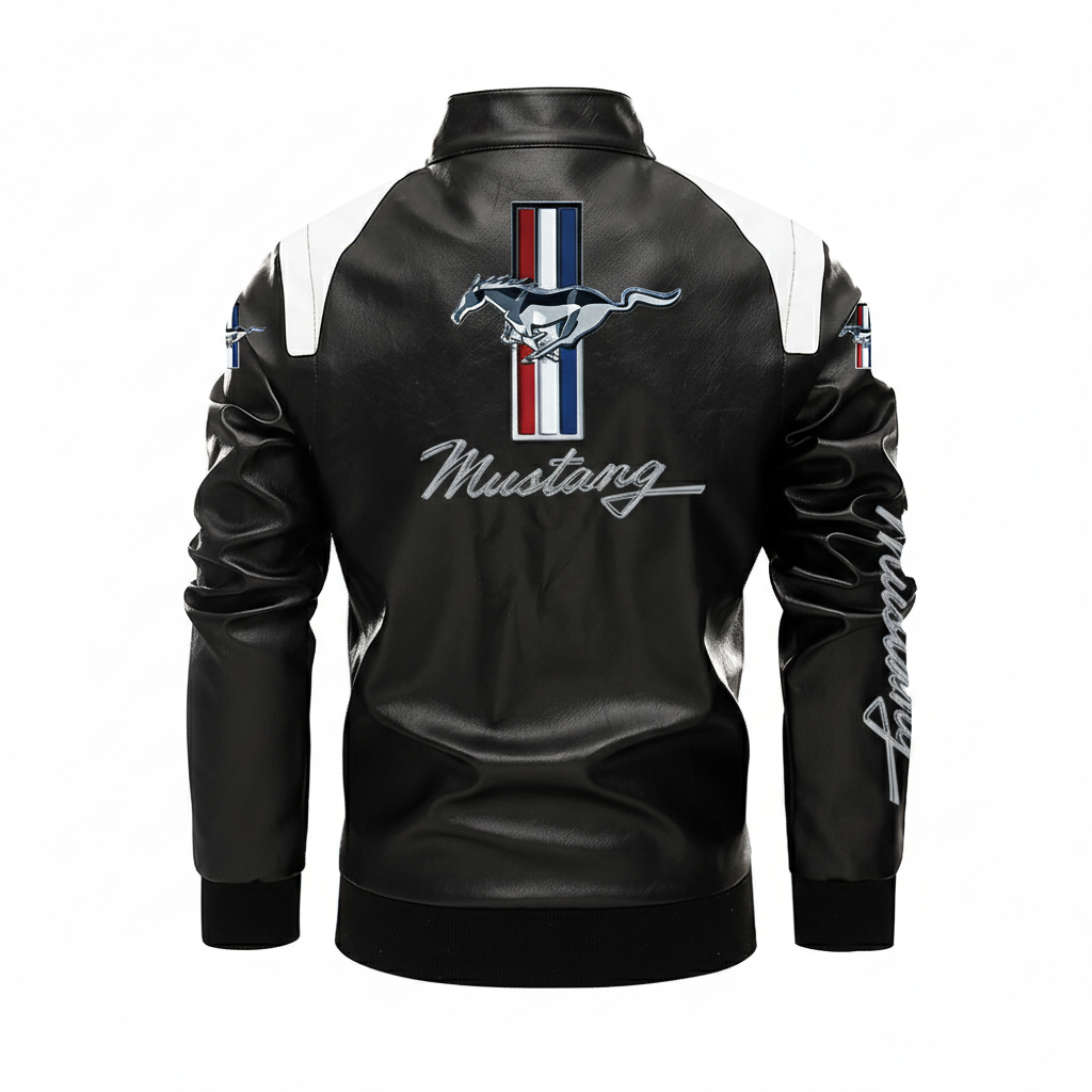 Chaqueta de cuero Motorsport Mustang