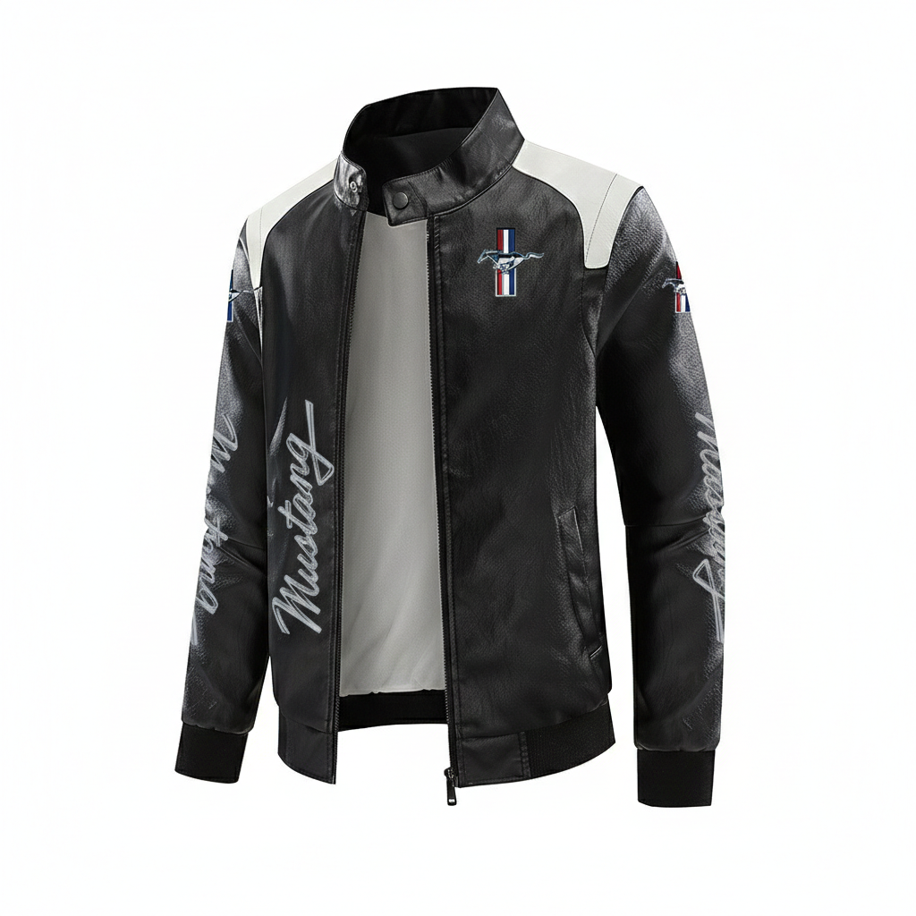 Chaqueta de cuero Motorsport Mustang