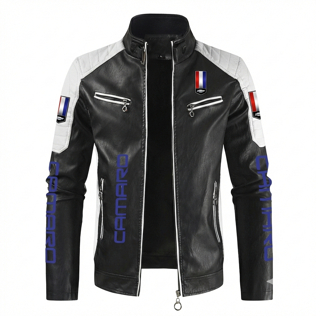 Chaqueta de cuero Motorsport Camaro
