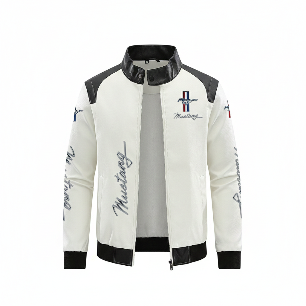 Chaqueta de cuero Motorsport Mustang