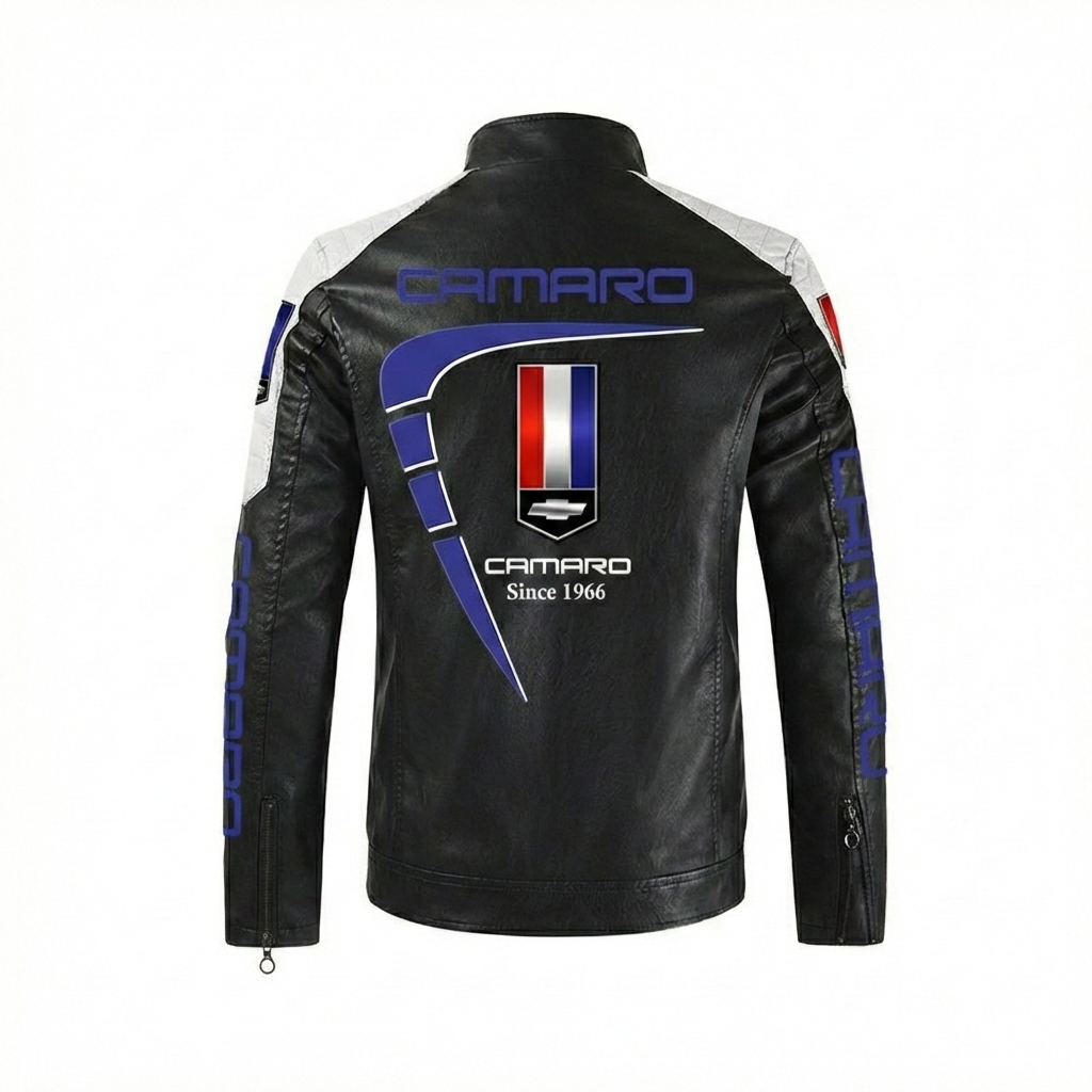 Chaqueta de cuero Motorsport Camaro