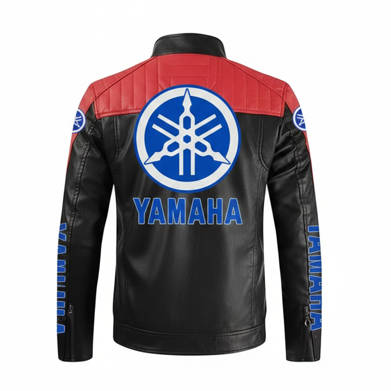 Chaqueta Racing Yamaha Logotipo Azul Edition (Motorsport cuero)