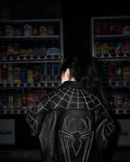 Supreme x Spider Man Leather Jacket 2026 – Negro y Blanco