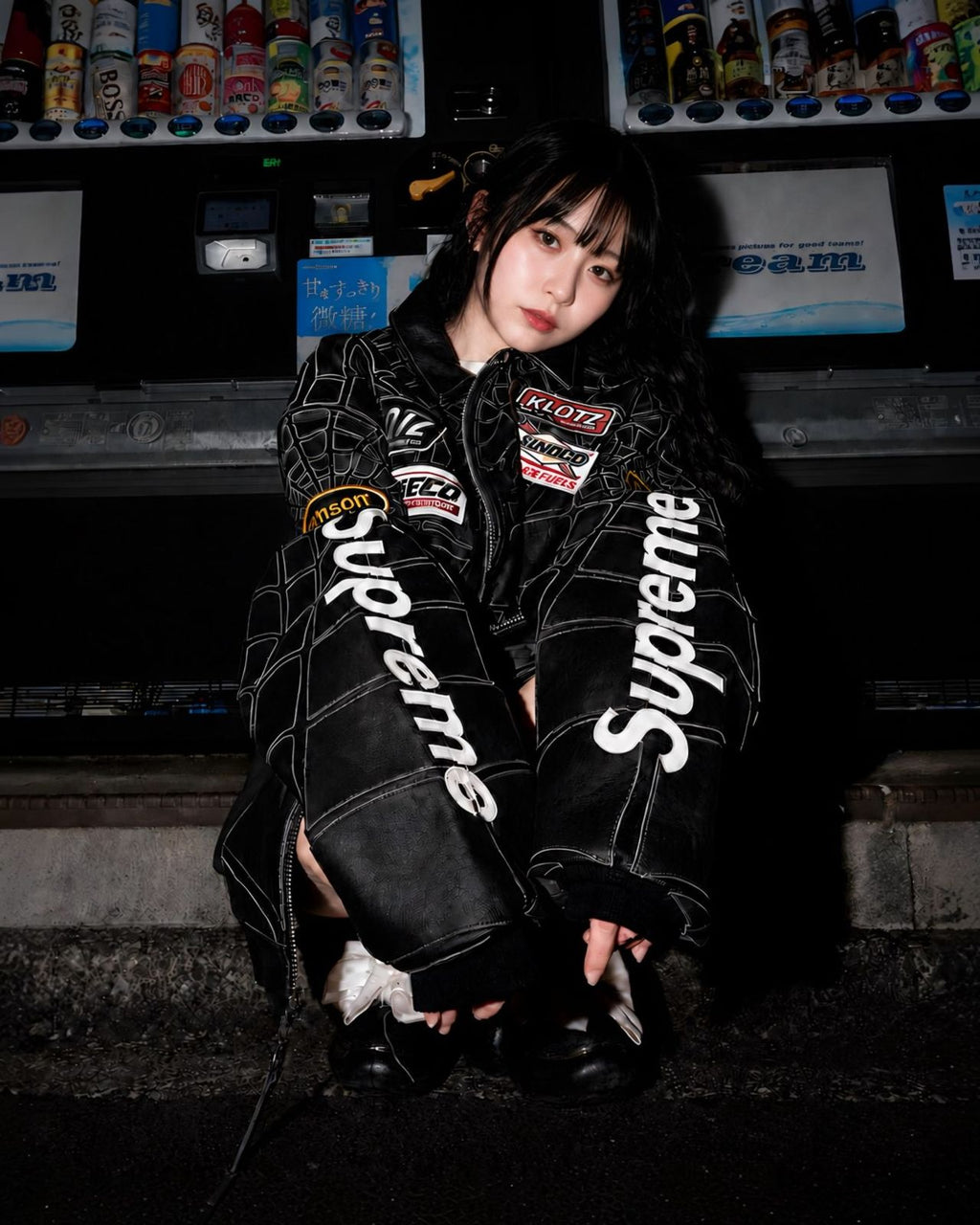 Supreme x Spider Man Leather Jacket 2026 – Negro y Blanco