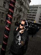 Supreme x Spider Man Leather Jacket 2026 – Negro y Blanco