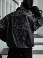 Supreme x Spider Man Leather Jacket 2026 – Negro y Blanco