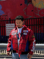 Supreme x Spider Man Leather Jacket 2026 – Rojo