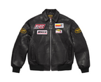 Supreme x Spider Man Leather Jacket 2026 – Negro